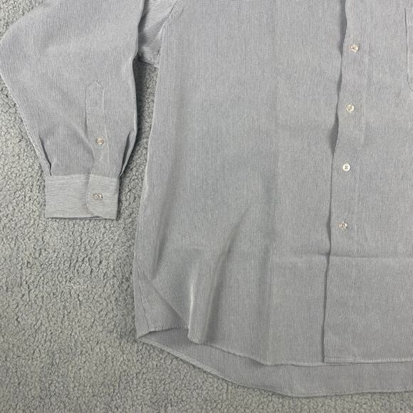 Daniel Hechter Men's 17.5-32/33 Blue 100% Polyester Long Sleeve Button Up Shirt - Picture 8 of 16